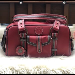 Jill-e Red Leather Camera Bag